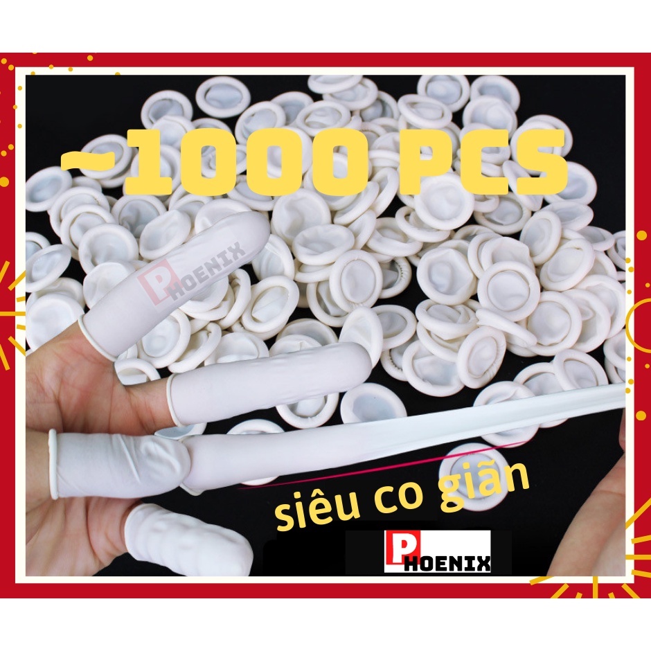Bao ngón tay cao su y tế gói 500g bao ngón tĩnh điện ngăn ngừa mồ hôi vết bẩn, 1 gói 500g