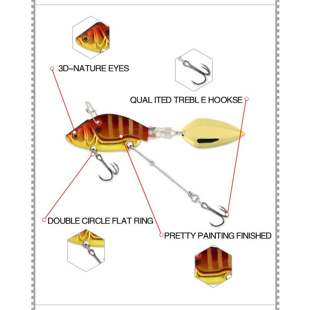MUVAKO Mồi Giả Câu Cá Bằng Kim Loại 44mm / 13.6g