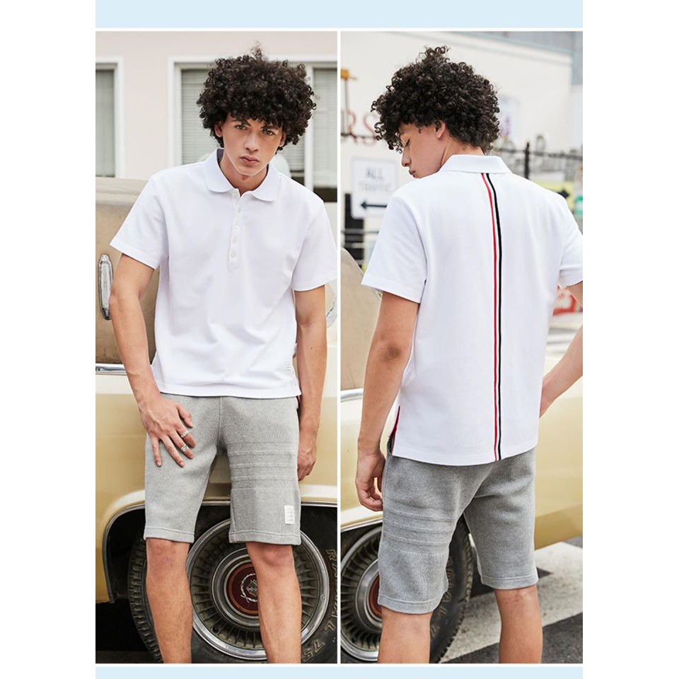 Áo Phông Polo Thom Browne Viền Lưng