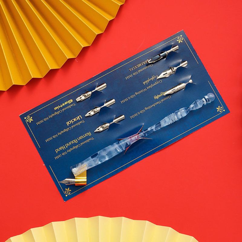 Set Bút + 6 Ngòi Bút Phong Cách Retro