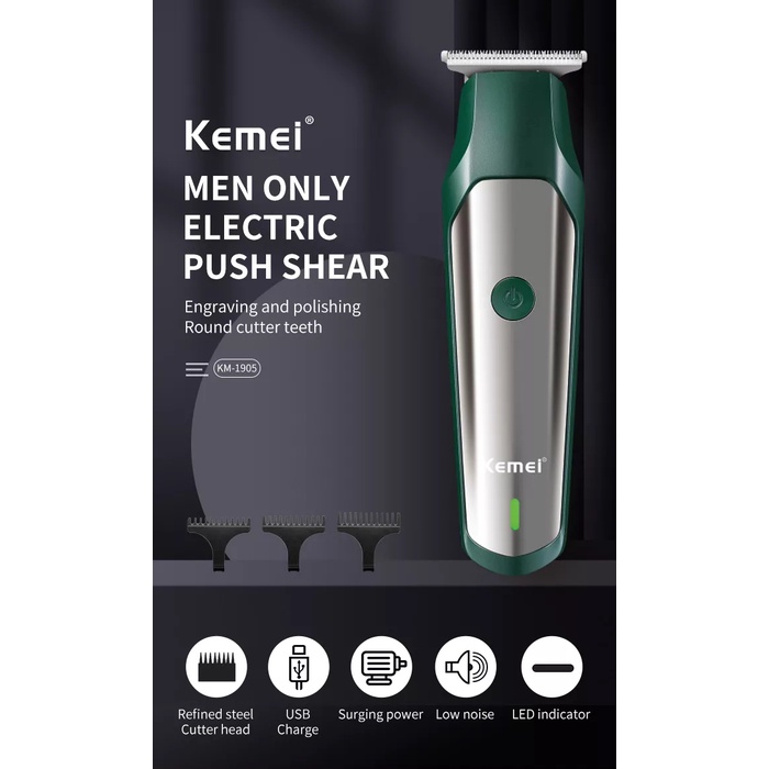 Tông đơ cạo râu cắt tóc KEMEI không dây chuyên dụng