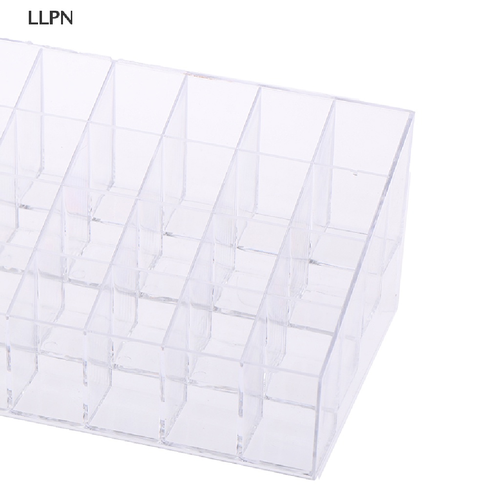 Hộp Nhựa Acrylic 24 Ngăn Trong Suốt Trưng Bày Son Môi / Sơn Móng Tay
