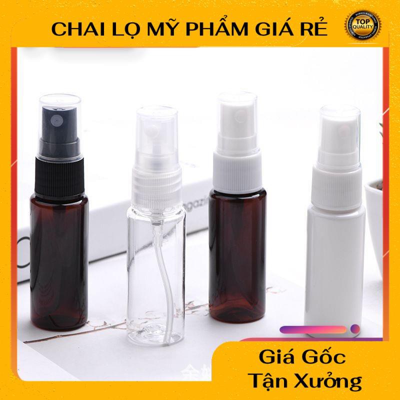 Chai Xịt Phun Sương ❤ RẺ VÔ ĐỊCH ❤ [10ml,20ml] Chai nhựa pet xịt phun sương , chai lọ chiết mỹ phẩm , phụ kiện du lịch