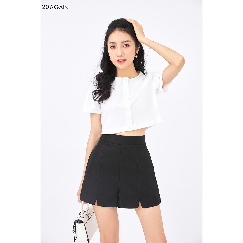 [Mã WABRAG99 giảm 10% đơn 99K] Quần short vải xẻ gấu 20AGAIN SVW0918 | BigBuy360 - bigbuy360.vn