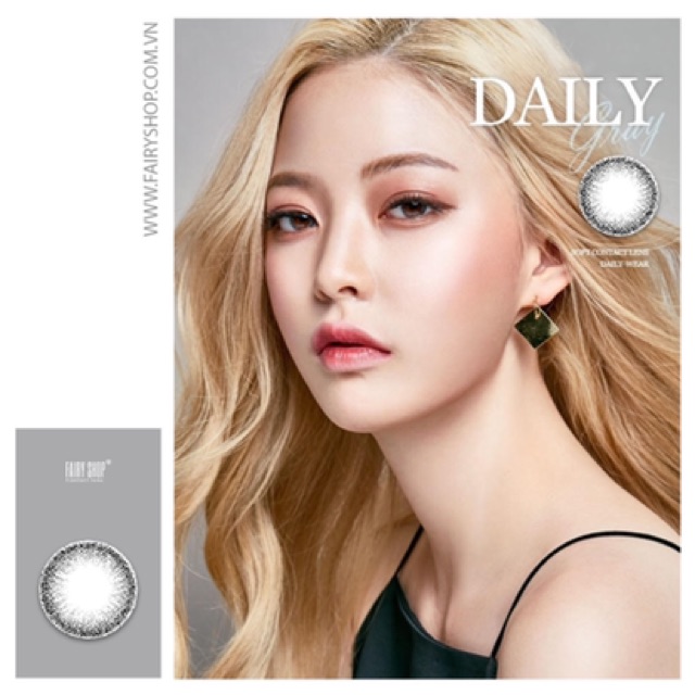 Áp Tròng Daily Gray D2 14.0mm - Kính Áp Tròng FAIRY SHOP CONTACT LENS. độ 0 đến 8