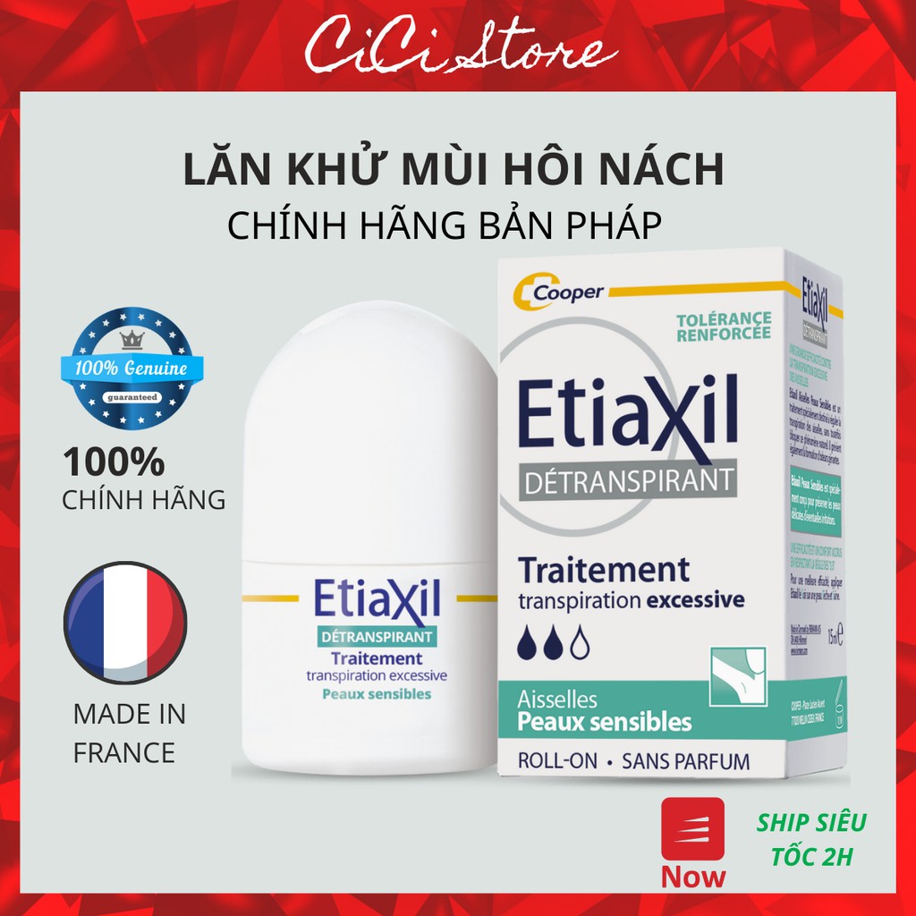 Lăn nách Etiaxil Pháp 15ml, khử mùi hôi nách tuyệt đối chỉ sau 14 ngày