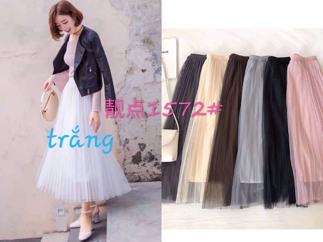 Chân váy von xoè dáng dài ba lớp VL906 loại đẹp | BigBuy360 - bigbuy360.vn
