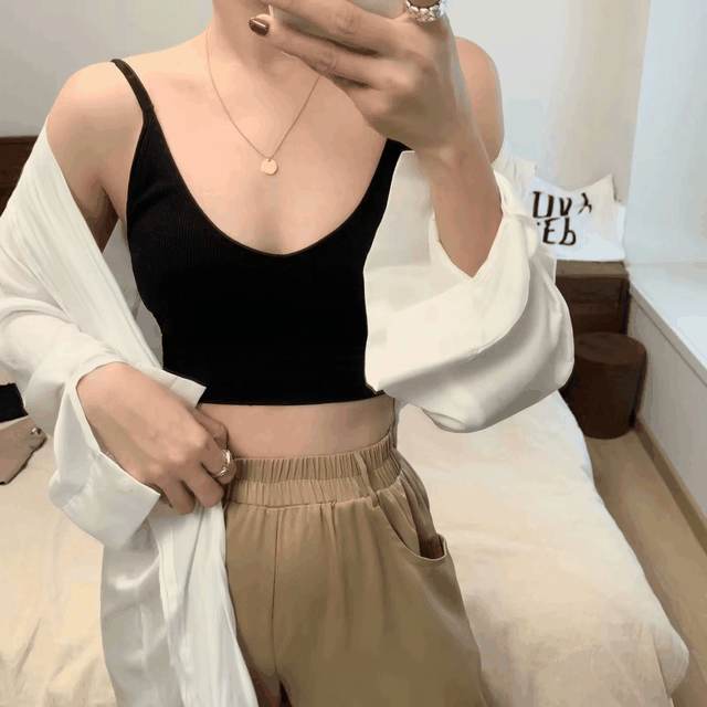 Áo bra cotton tăm áo có lót phong cách Hàn Quốc cực hot 2019 A/C028 | BigBuy360 - bigbuy360.vn