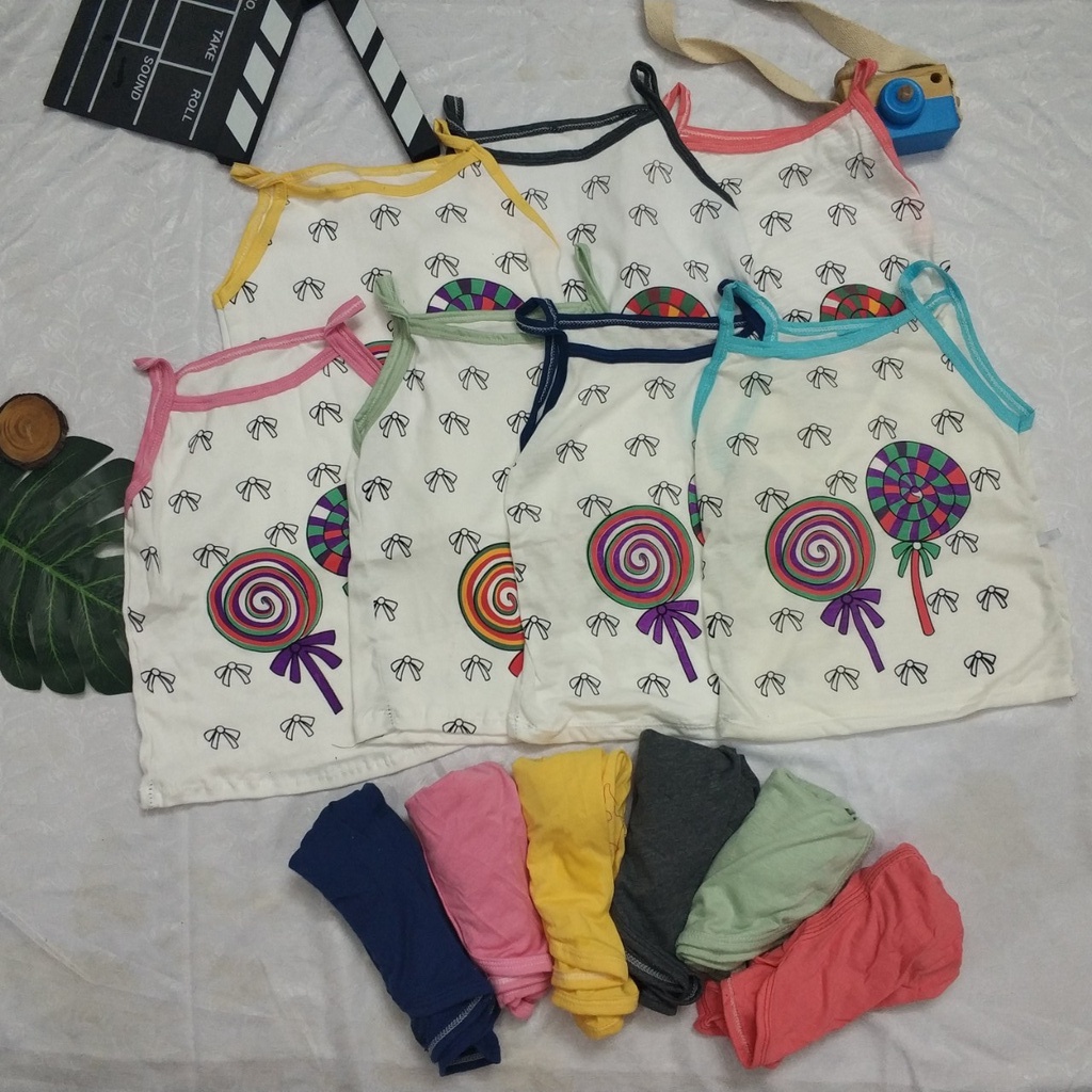 Bộ hai dây bé trai bé gái mặc nhà đi học đi chơi Hạ Băng Designs vải cotton 1-5 tuổi, 8-18kg