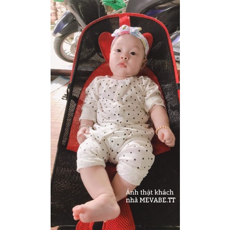 Bộ thu đông thun tăm cho bé gái 7 - 19kg chấm bi mềm mát