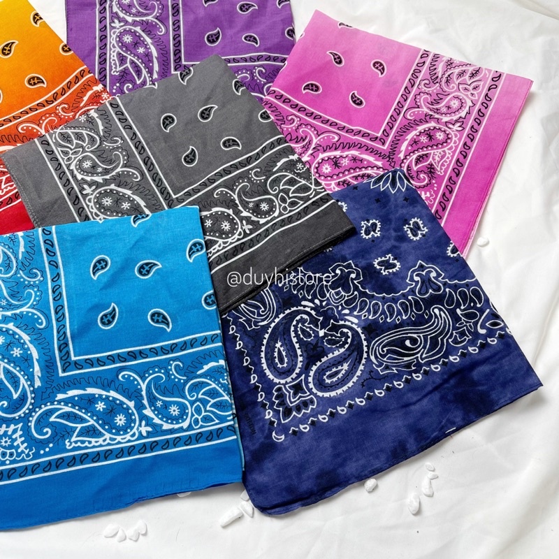 Khăn bandana turban vuông nhiều màu | DUYHI