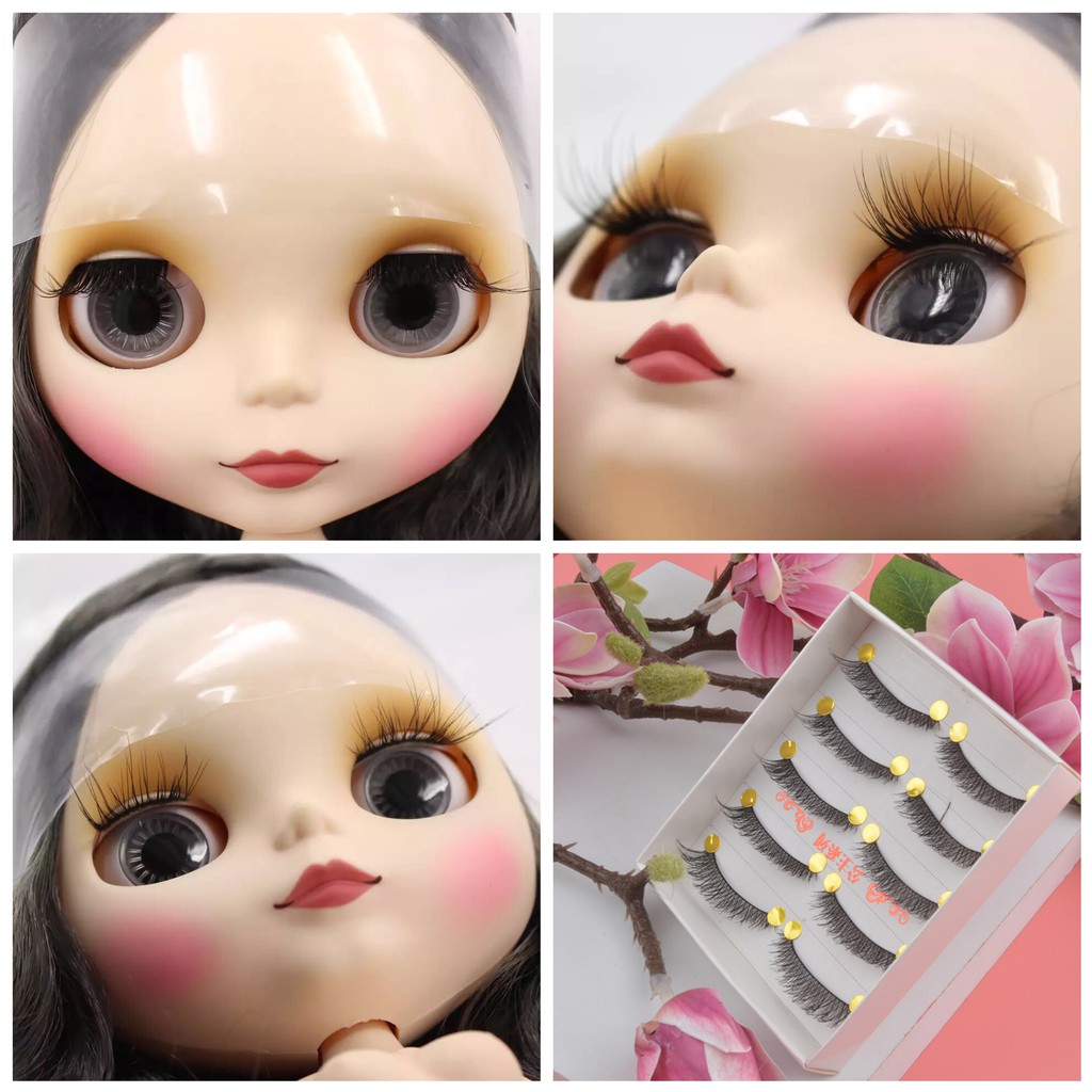 Phụ kiện búp bê Cutebee Blythe, Lông mi giả dài xoăn cho Búp bê Blythe NBL / RBL