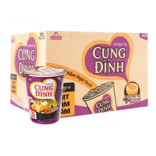 Thùng mì ly hương vị Thịt Hầm Nấm + Trứng Cung Đình ( thùng 24 ly, ly 100g )