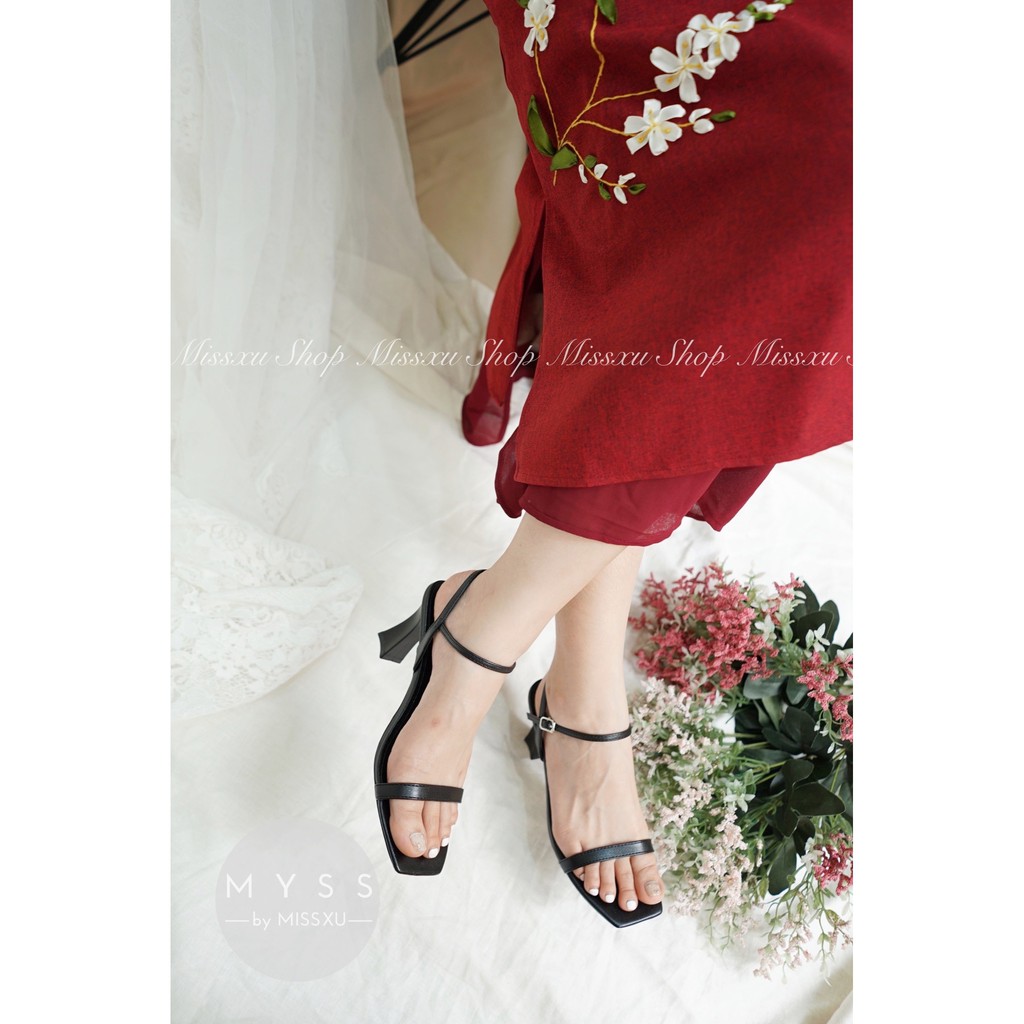Giày sandal nữ quai ngang 7cm thời trang MYSS - SD95