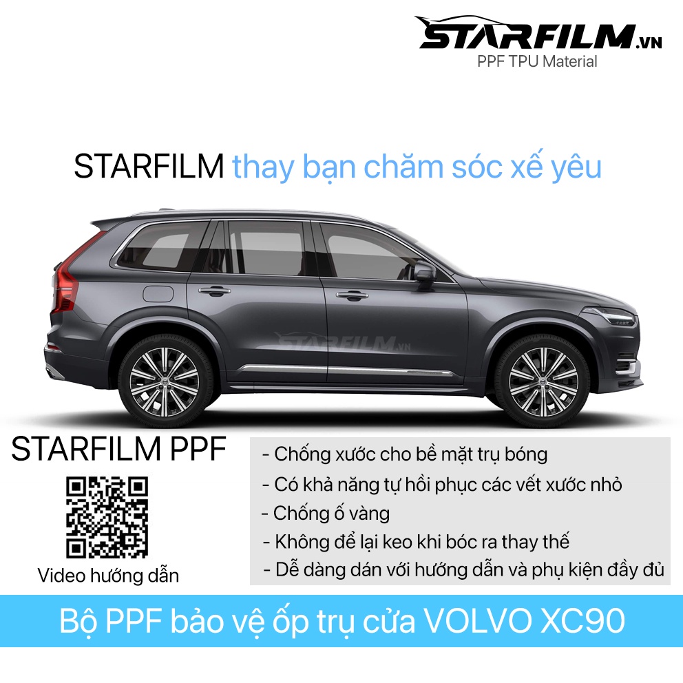 Bộ PPF bảo vệ chống xước trụ bóng STARFILM cho Volvo XC90