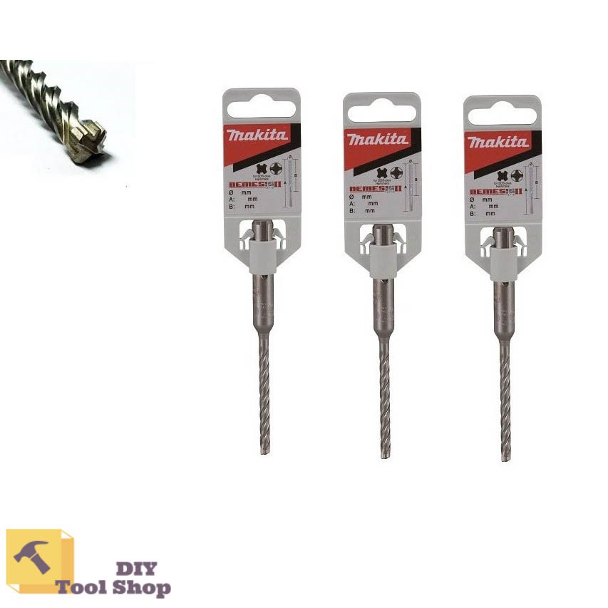 Mũi Khoan Bê Tông 4 Cạnh Nemesis II Cao Cấp Chuôi SDS Plus Sản Xuất Tại Đức MAKITA  - Chính Hãng