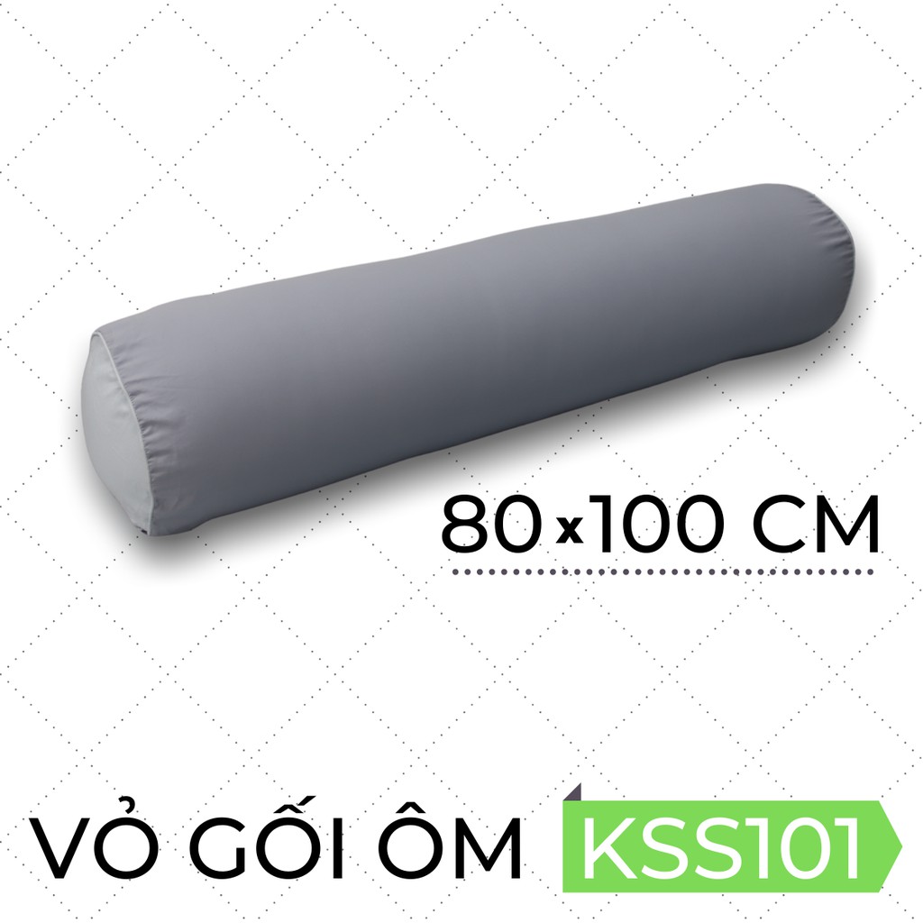 Vỏ Gối Ôm Hàn Quốc K-Bedding by Everon Silky Washing 80x100cm Xám KSS101