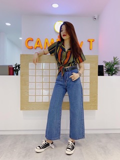 ÁO SƠ MI CỘT EO KÈM HÌNH THẬT