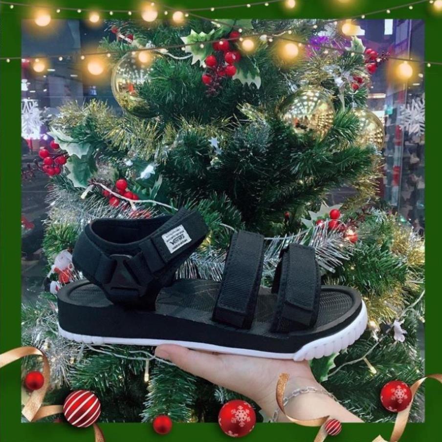 Giày Sandal Nam VENTO Đế Cao 3cm Dòng Unisex Cao Cấp Đế Cao Su Đúc 100% NV9801 BLACK TNg 📇 ,