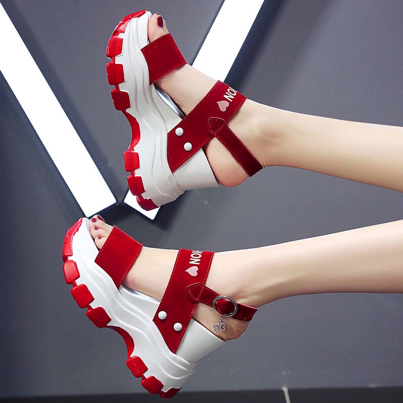 Giày Sandal Đế Xuồng Dày Thời Trang Mùa Hè Mới 2021 10cm