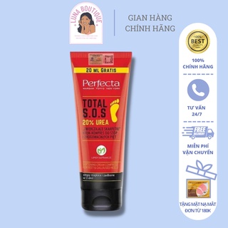 Kem nứt gót chân perfecta foot cream vege organic 20% ure chống nứt nẻ dưỡng ẩm và làm mềm gót chân 120ml