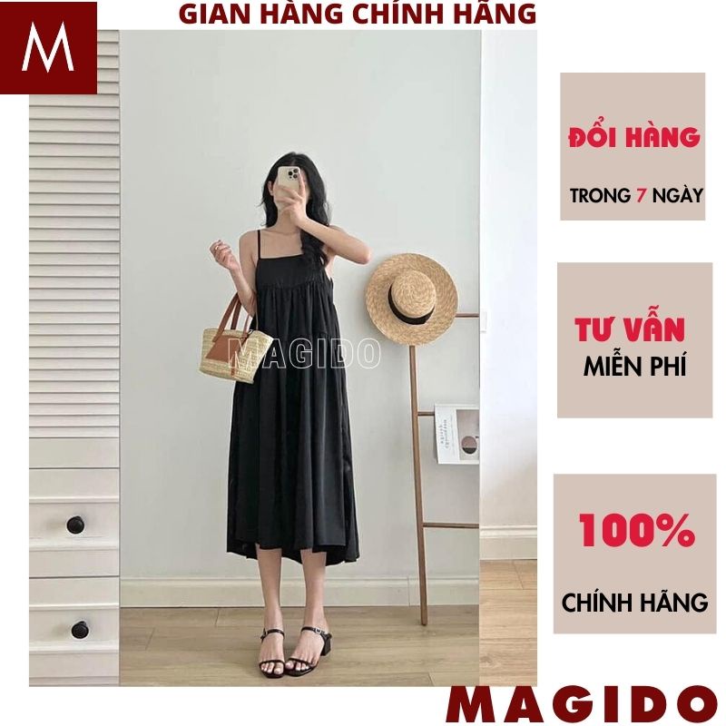 Đầm babydoll 2 dây xòe tầng V10 kiểu dáng hàn quốc tiểu thư bánh bèo dễ thương ,váy công chúa ulzzang chữ a -MAGIDO