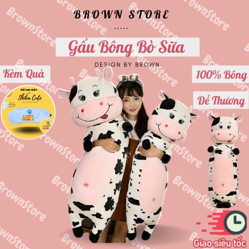 Gấu bông bò sữa size bự dễ thương nhồi bông cao cấp ZinZon