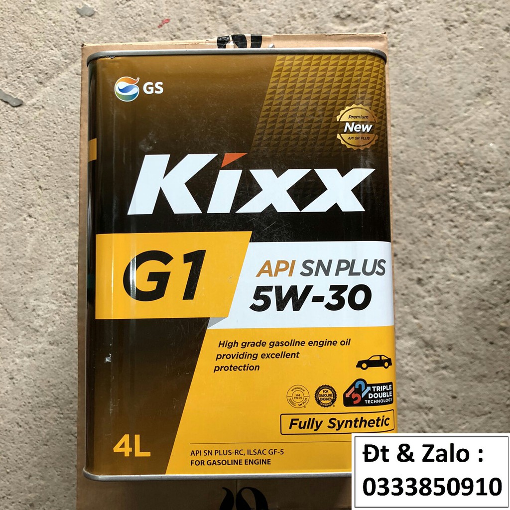 Nhớt ô tô động cơ xăng tổng hợp toàn phần cao cấp Kixx G1 5w40 [ 4L ]