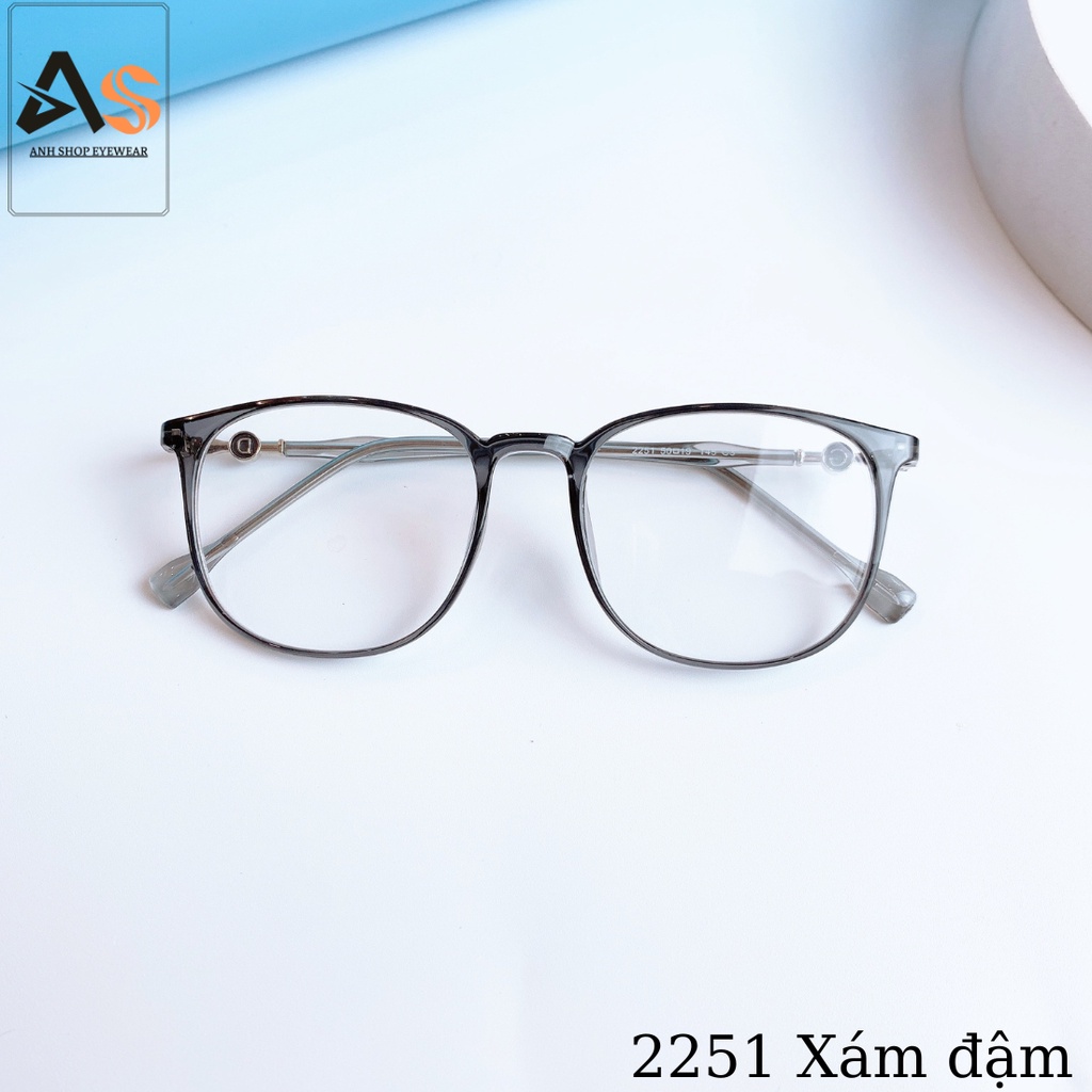 Gọng kính nhựa lõi kim loại thời trang nam nữ 2251A
