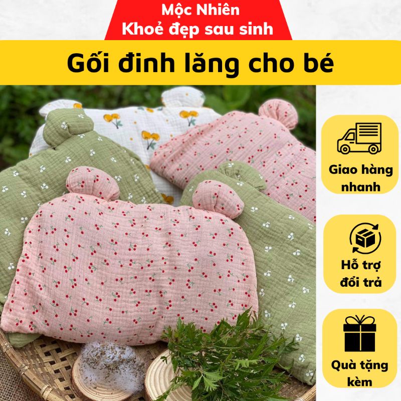 Gối đinh lăng cao cấp cho trẻ sơ sinh ngủ ngon, giảm mồ hôi trộm