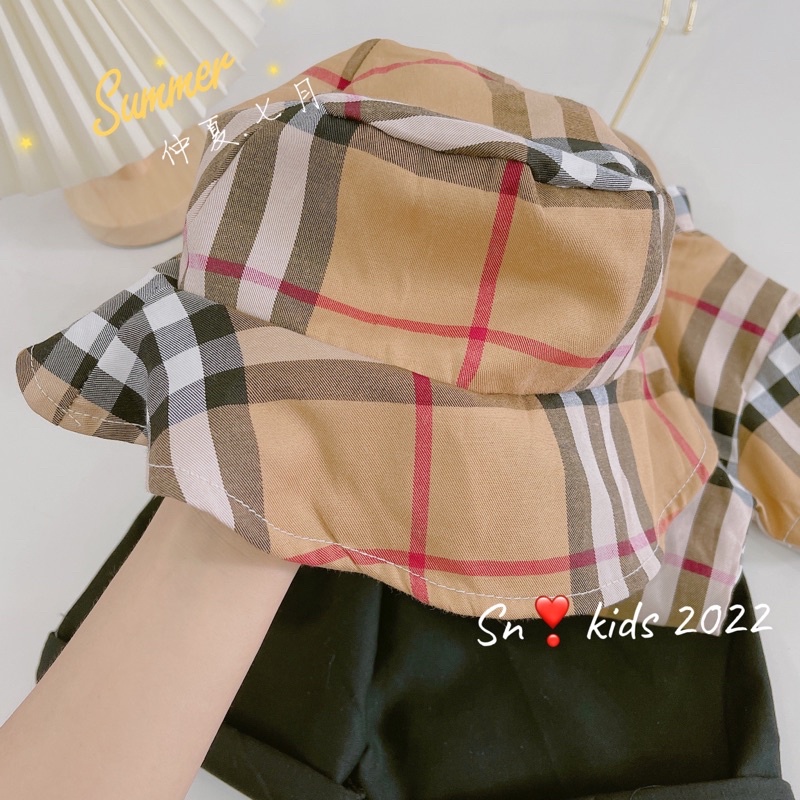 [SET BÉ TRAI] Siêu phẩm thô kẻ bbr kèm mũ vành cho bé trai