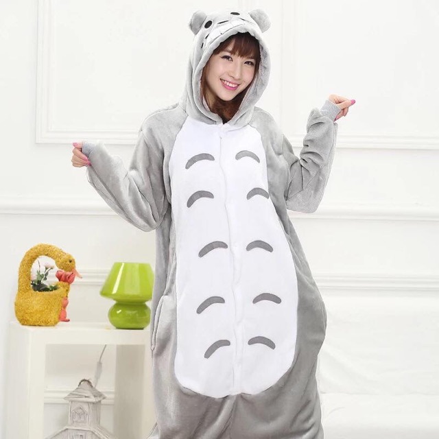 Bộ Đồ Thú Totoro ❤️ FREESHIP ❤️ Bộ đồ thú Totoro Xám Người lớn - Hàng Cao Cấp