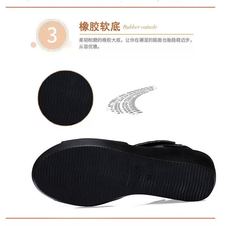 Giày Sandal Đế Xuồng Mềm Quai Dán Thời Trang Mùa Hè 2022 Cho Nữ