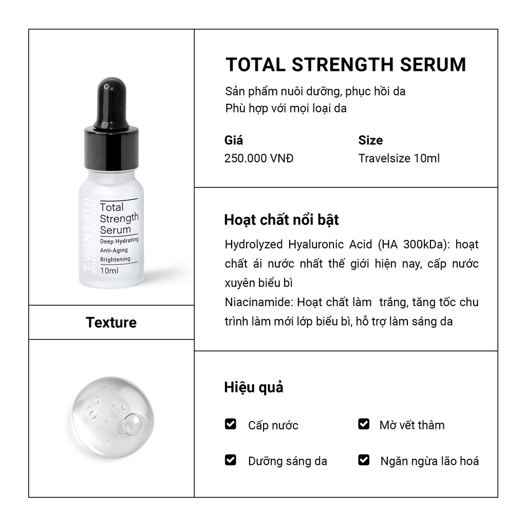 Serum Dưỡng Sáng Da Và Cấp Nước - Total Strength Serum Travel Size | BigBuy360 - bigbuy360.vn