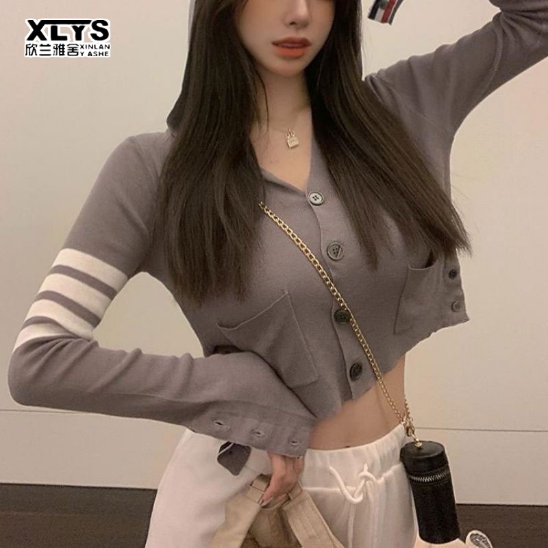 Áo hoodie XINLANYASHE tay dài cổ chữ V thời trang trẻ trung dành cho nữ