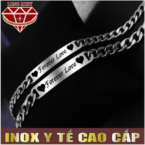 LẮC CẶP INOX VK CK Ý NGHĨA KHÔNG ĐEN | LẮC TAY CẶP INOX Chữ CK, VK