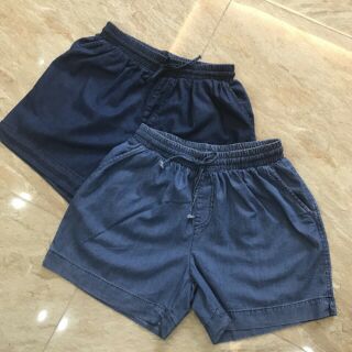 Quần short jean giấy cạp chun Asos