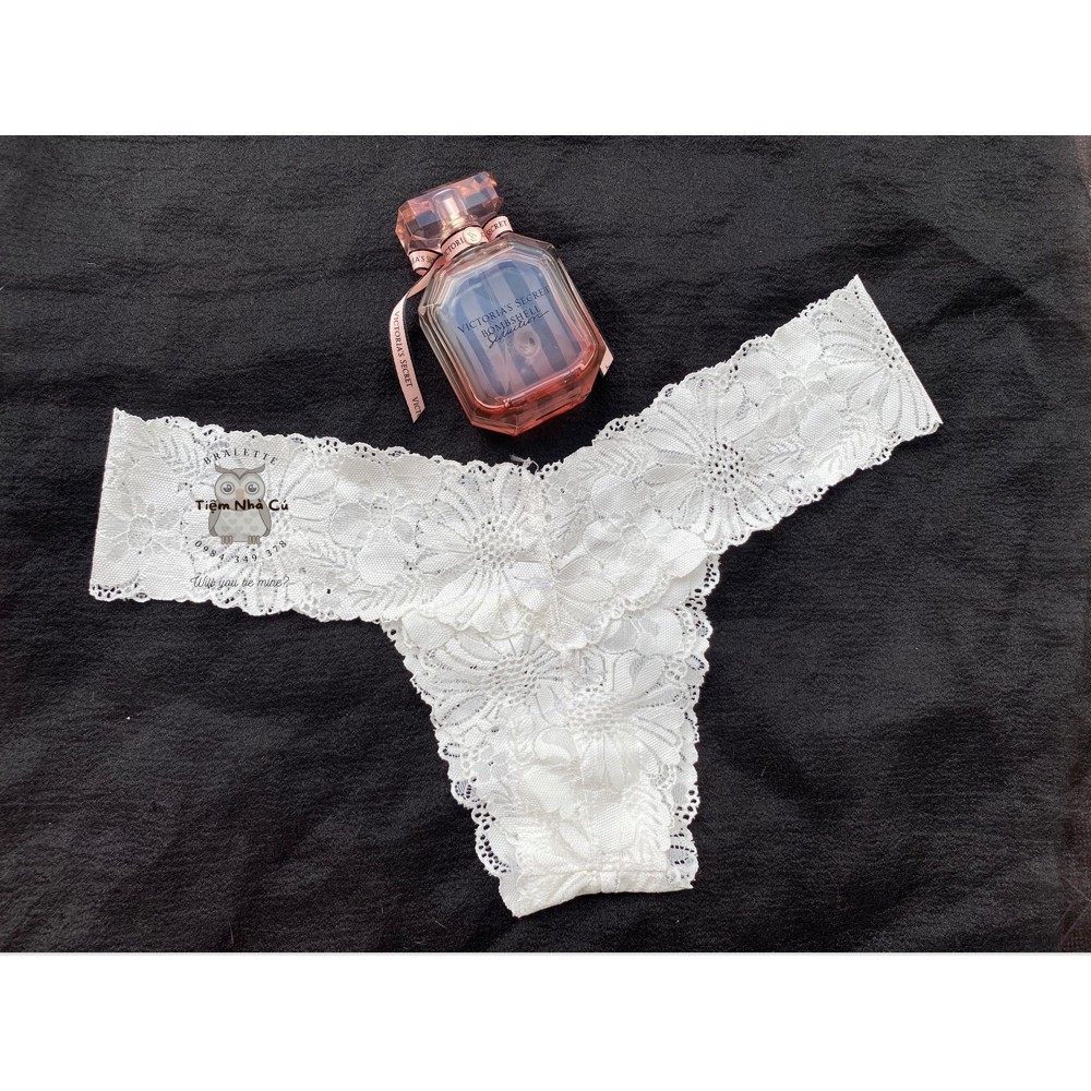 Set bra thiết kế sexy, Đồ lót nữ ren trắng gợi cảm ôm ngực nguyên set gồm áo + quần lọt khe dây | BigBuy360 - bigbuy360.vn