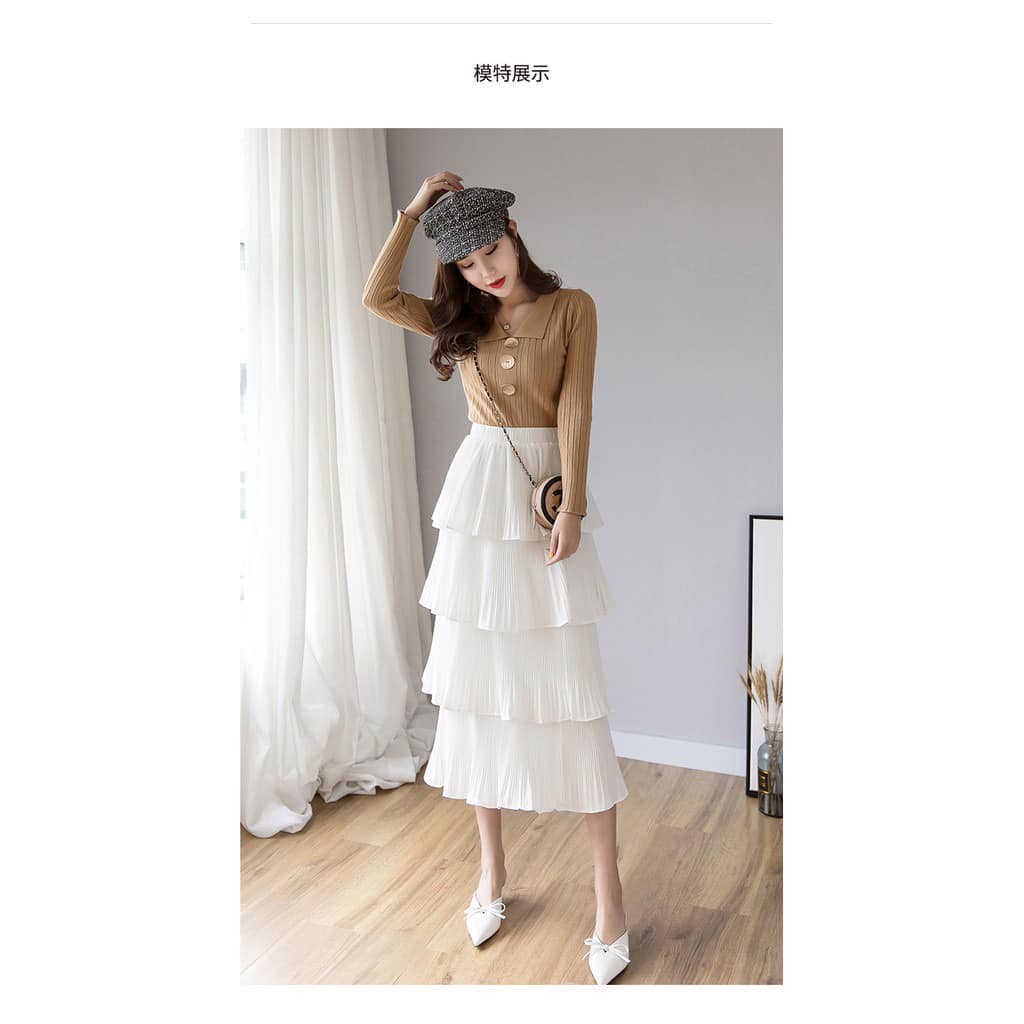 [ Mã FAGREEN55 giảm 10% tối đa 30K đơn 99K] Chân váy Maxi 4 tầng Hàn Quốc | BigBuy360 - bigbuy360.vn