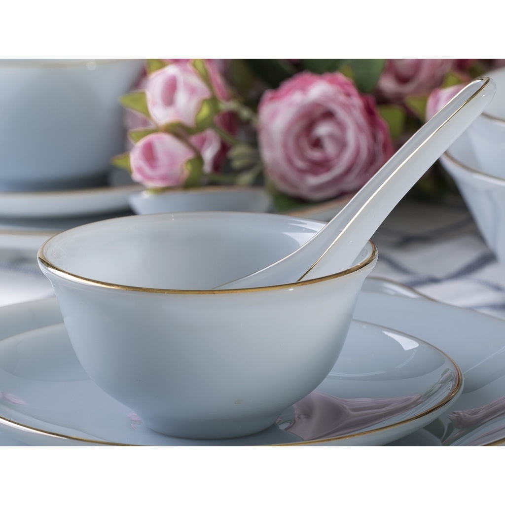 Bát mắm / bát chấm viền vàng 22K các màu Luxury Thủy Tinh Ngọc USA Homeset cao cấp nhập khẩu chính hãng