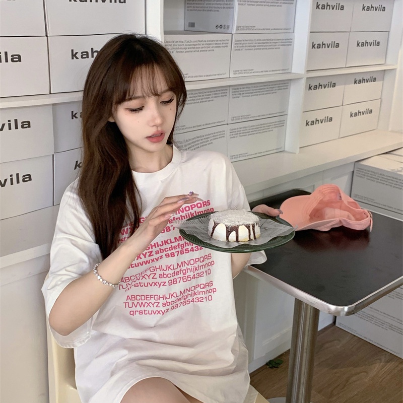 NRVP Áo Thun Cotton Tay Ngắn Cổ Tròn Màu Trơn Thời Trang Dành Cho Nữ