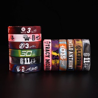 Vòng Tay Bóng Rổ NBA 2.0 Silicon Cao Cấp In Logo Các Ngôi Sao Bóng Rổ NBA Kobe, Curry, James, Kyrie, Jordan, Giannis