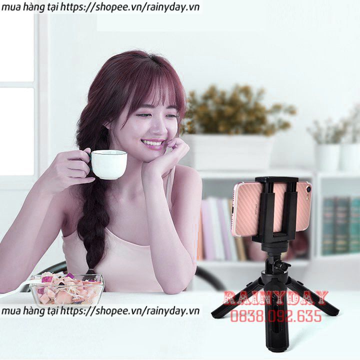 Chân đỡ điện thoại, tripod mini để kẹp điện thoại máy ảnh 3 chân livestream quay phim video chụp ảnh