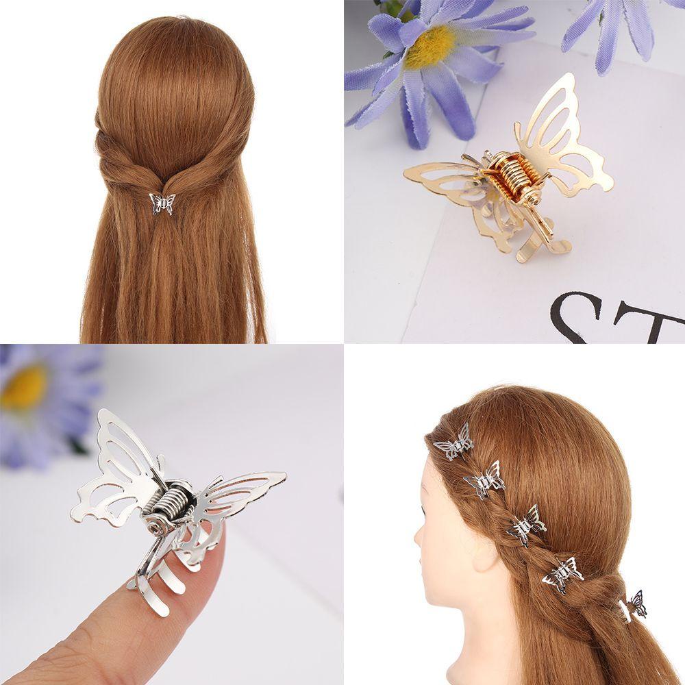 Bộ 5 Kẹp Bướm Kim Loại Cố Định Tóc