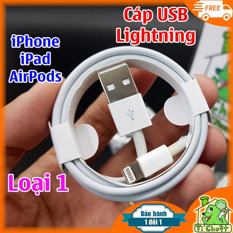 Cáp Sạc USB Lightning iPhone, iPad, AirPods Foxconn Loại 1