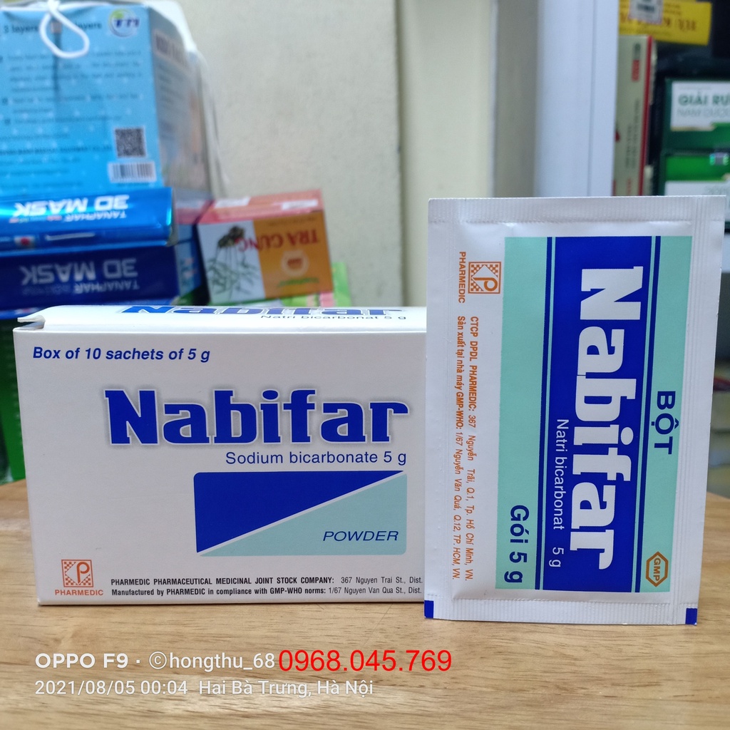 Muối vệ sinh phụ nữ Nabifar hộp 10 gói x 5g