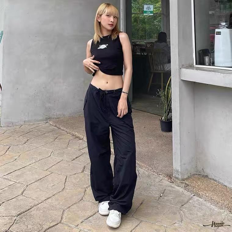 Quần Dài Ống Rộng Màu Sắc Thời Trang Cho Nữ