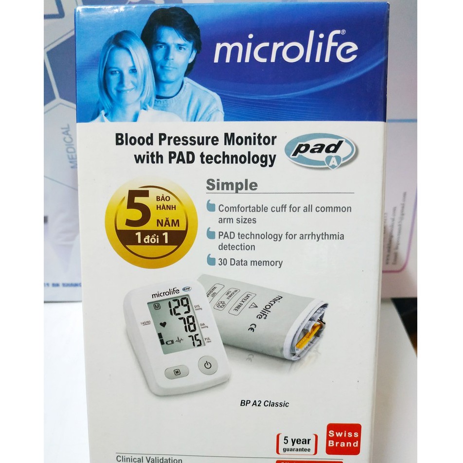Máy đo huyết áp Microlife A2 Classic - Microlife A2 - Bảo hành 5 năm toàn quốc