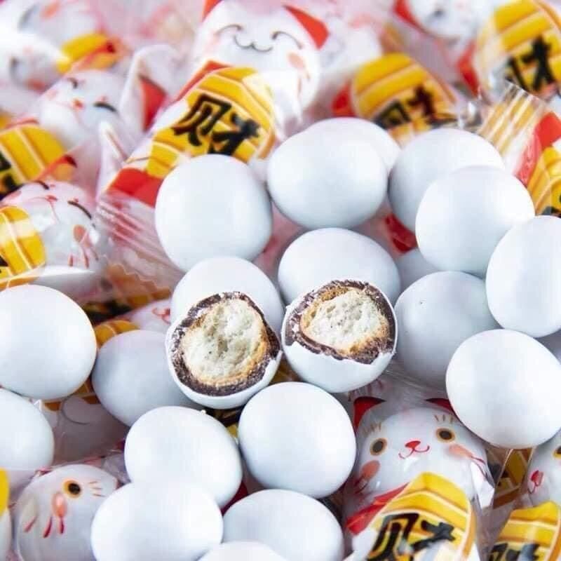 Kẹo sô cô la mèo thần tài may mắn trang trí rỏ quà tết mini