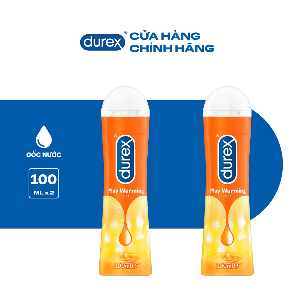 Bộ 2 gel bôi trơn Durex Play Warming có chất làm ấm 100ml/chai
